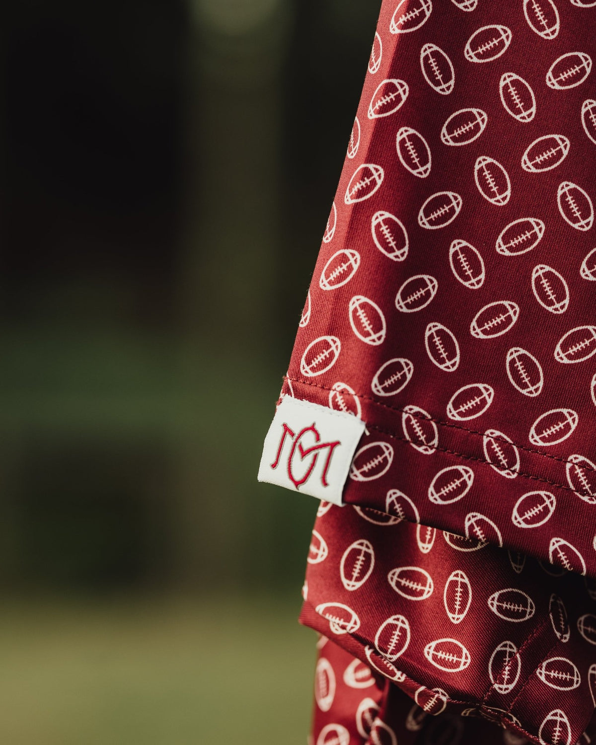 The Heritage Polo in Maroon - pearl snap gameday polo, view 2