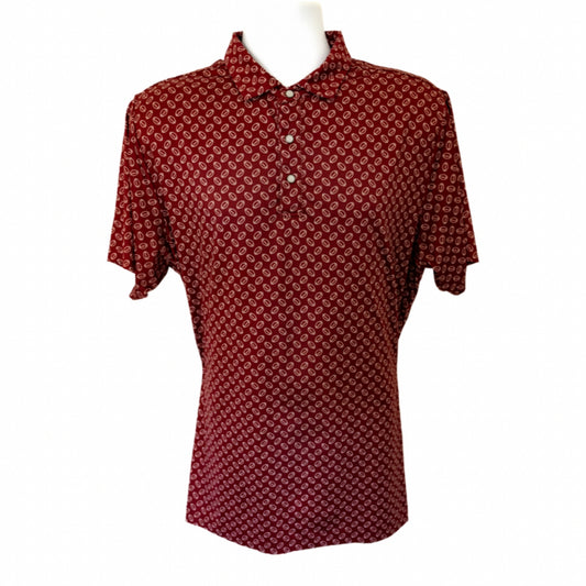 Maroon pearl snap polo with football print - The Heritage Polo by Old Maroon